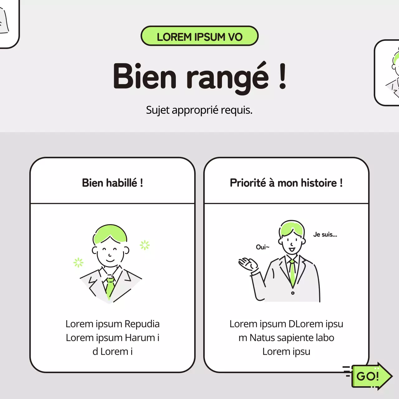 A propos de la pré-passe d'entretien simple en chartreuse et en gris