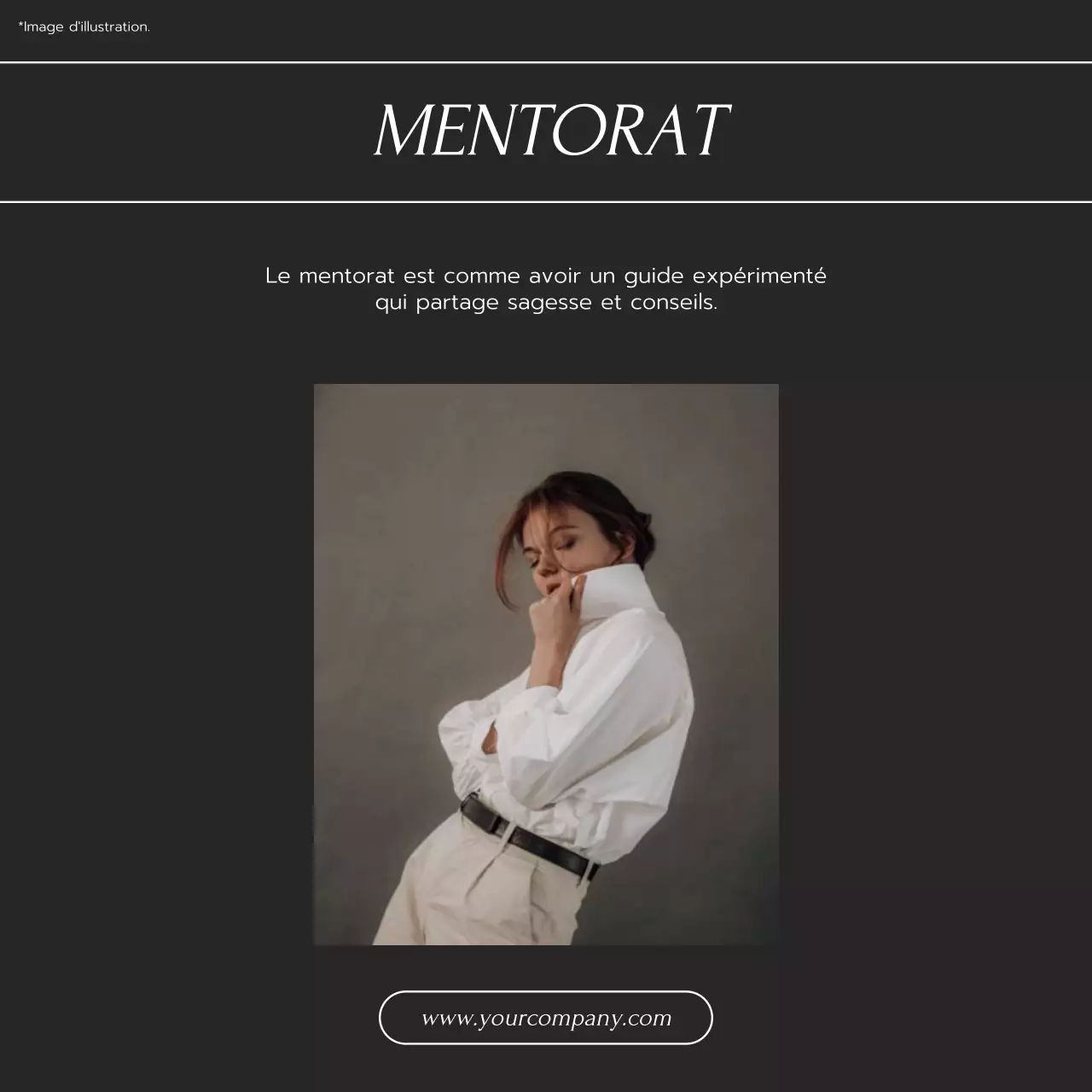 Mentorat sur les tendances en noir et blanc Promotion du blog