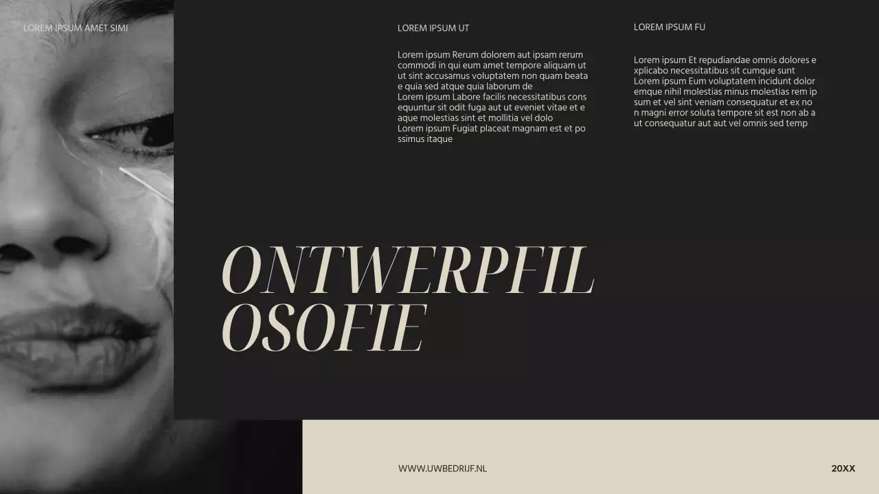 Beige Zwart Modern Fashion Company's Introductie