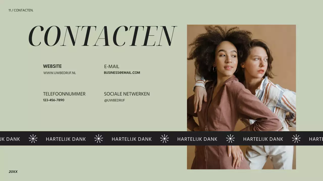 Beige Zwart Modern Fashion Company's Introductie