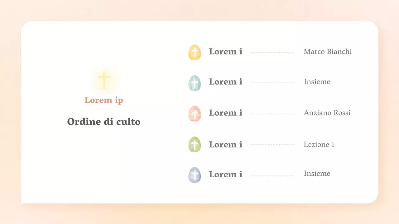 Una guida pasquale di tendenza con sfondo arancione