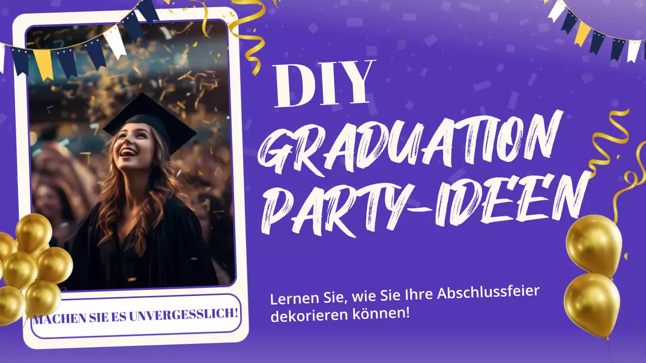 Blau und Weiß Modern DIY Graduation Party Guide