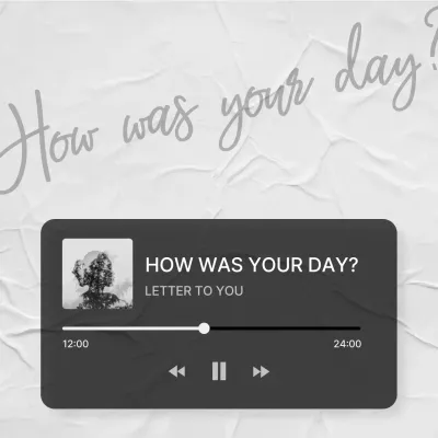 Grey Minimal Podcast Playlist Social Media Post