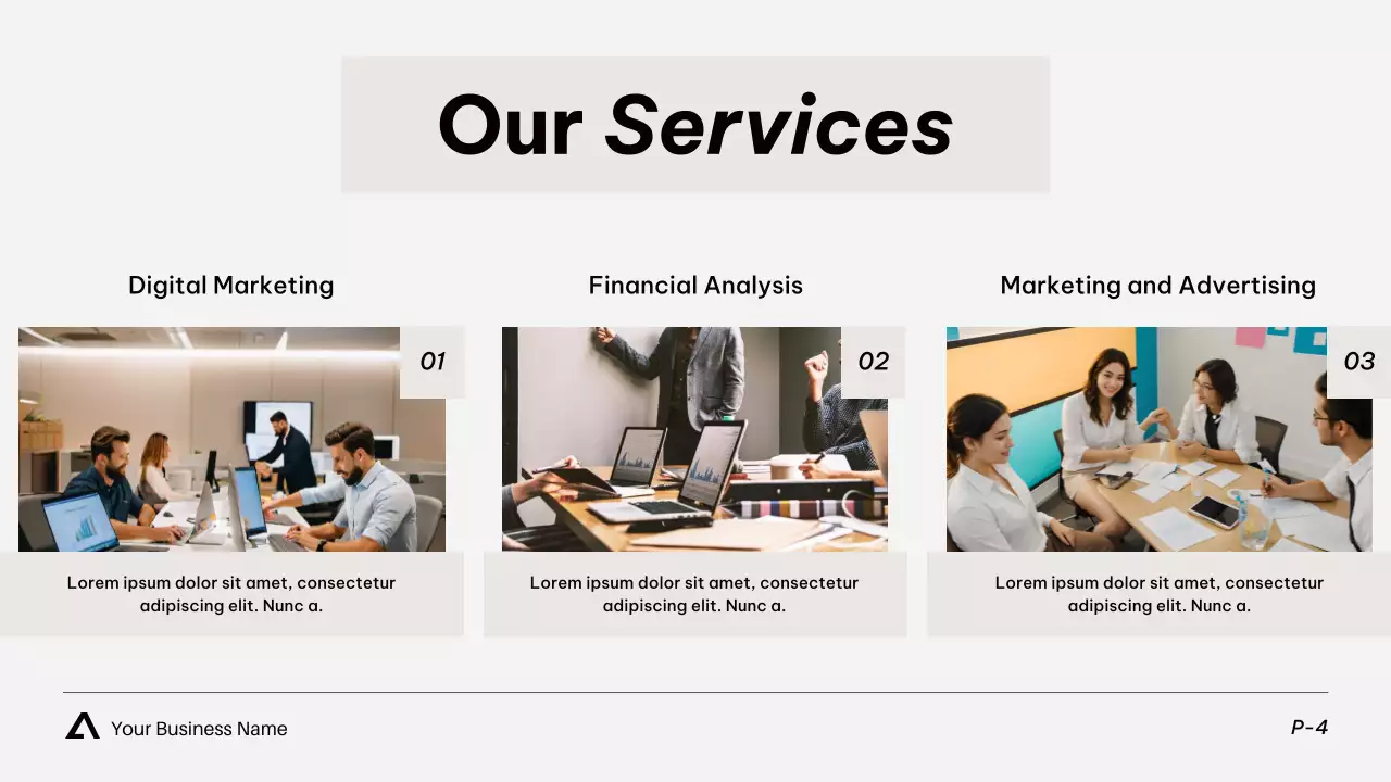 화이트 모던 비즈니스 프레젠테이션