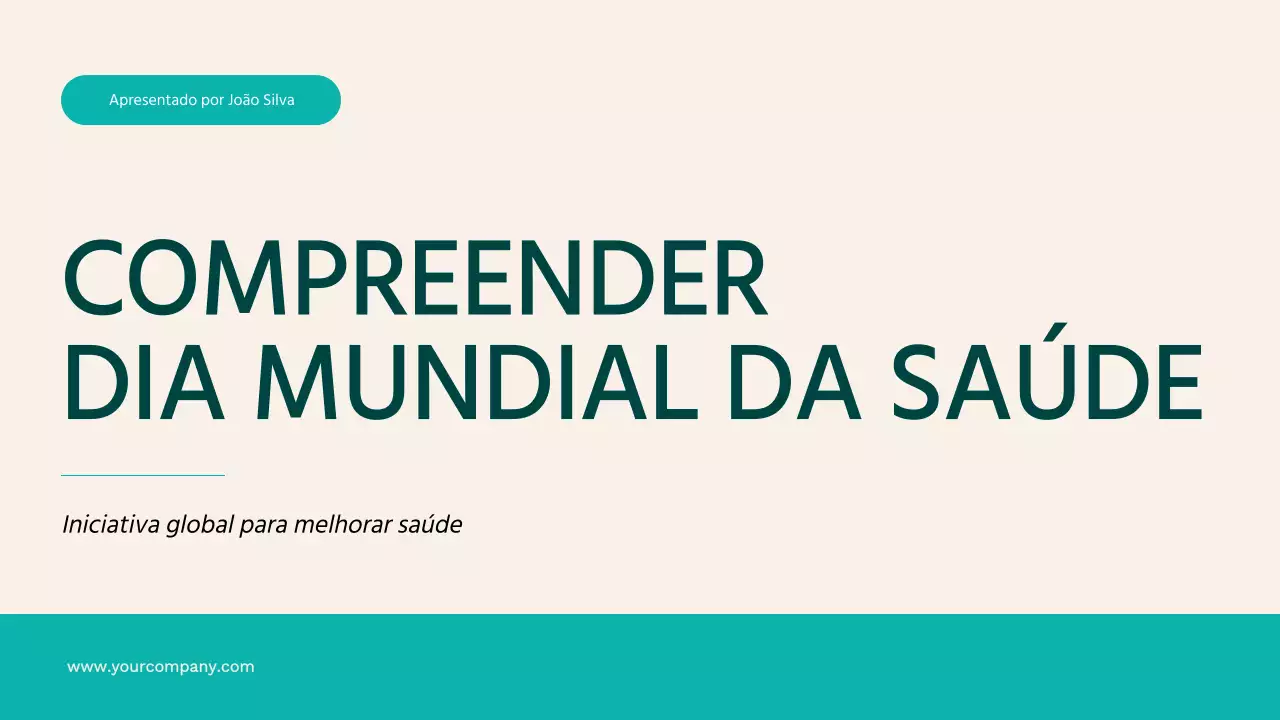 Campanha do Dia Mundial da Saúde Ivory and Green Simple