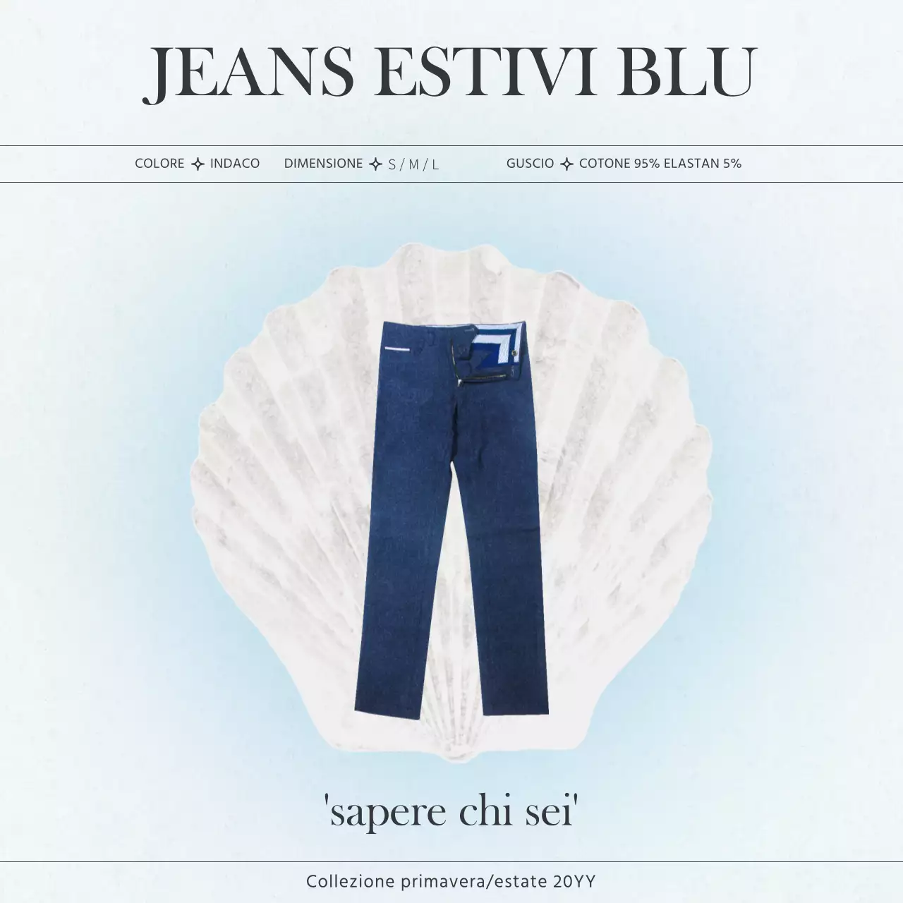 Promuovete una semplice suite di social media brandizzata in blu.