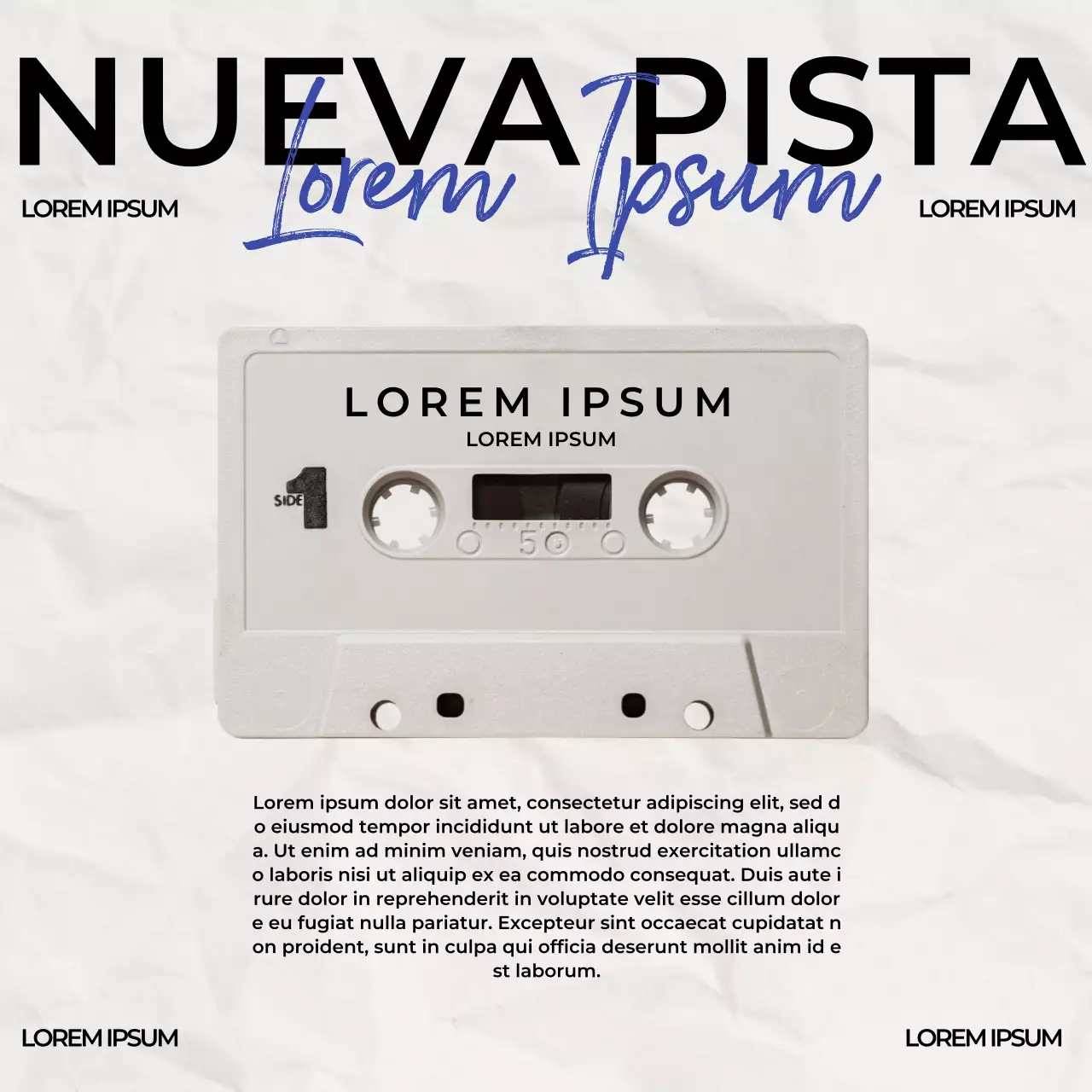 Blanco Y Negro Simple Elegante Nuevo Anuncio De Pista