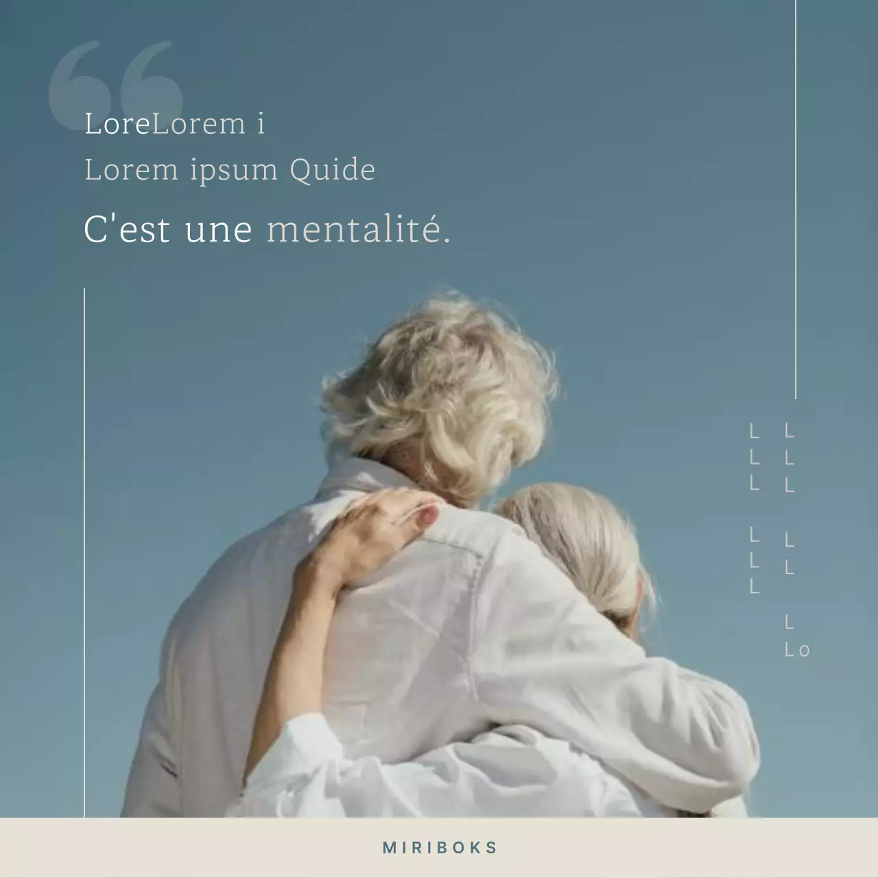 Un modèle simple et émotionnel en bleu clair pour vos messages d'écriture