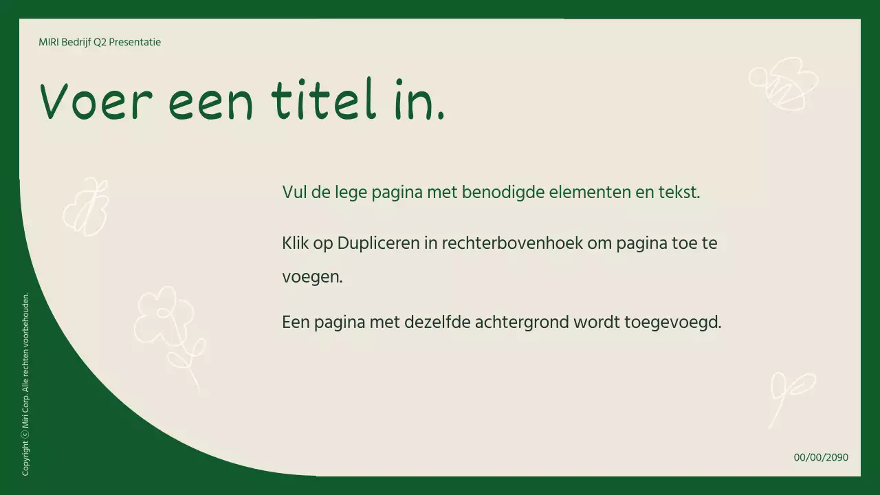 Een eenvoudige naturalistische primer in groen en beige