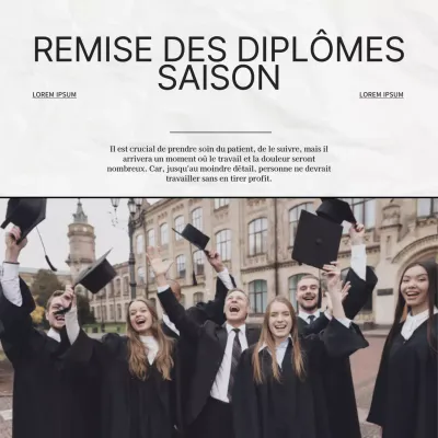 Black And White Simple Elegant Graduation Season Note