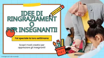 Guida ai regali moderni per la Giornata dell'insegnante in blu e giallo