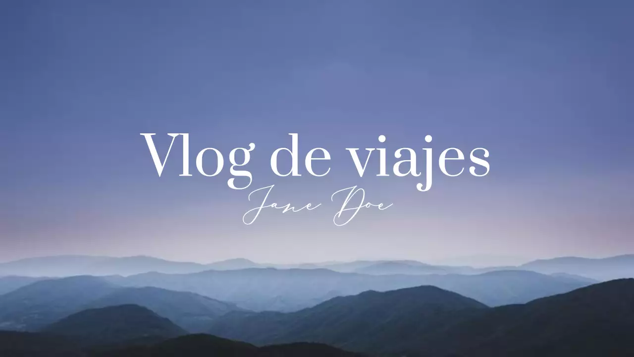 Blanco y Azul Estética Mínima Promoción Vlog de Viajes