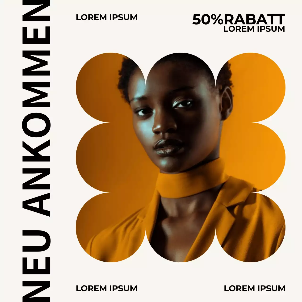 Orange Weiß Schwarz Einfach Minimal Neuankömmlinge Promotion