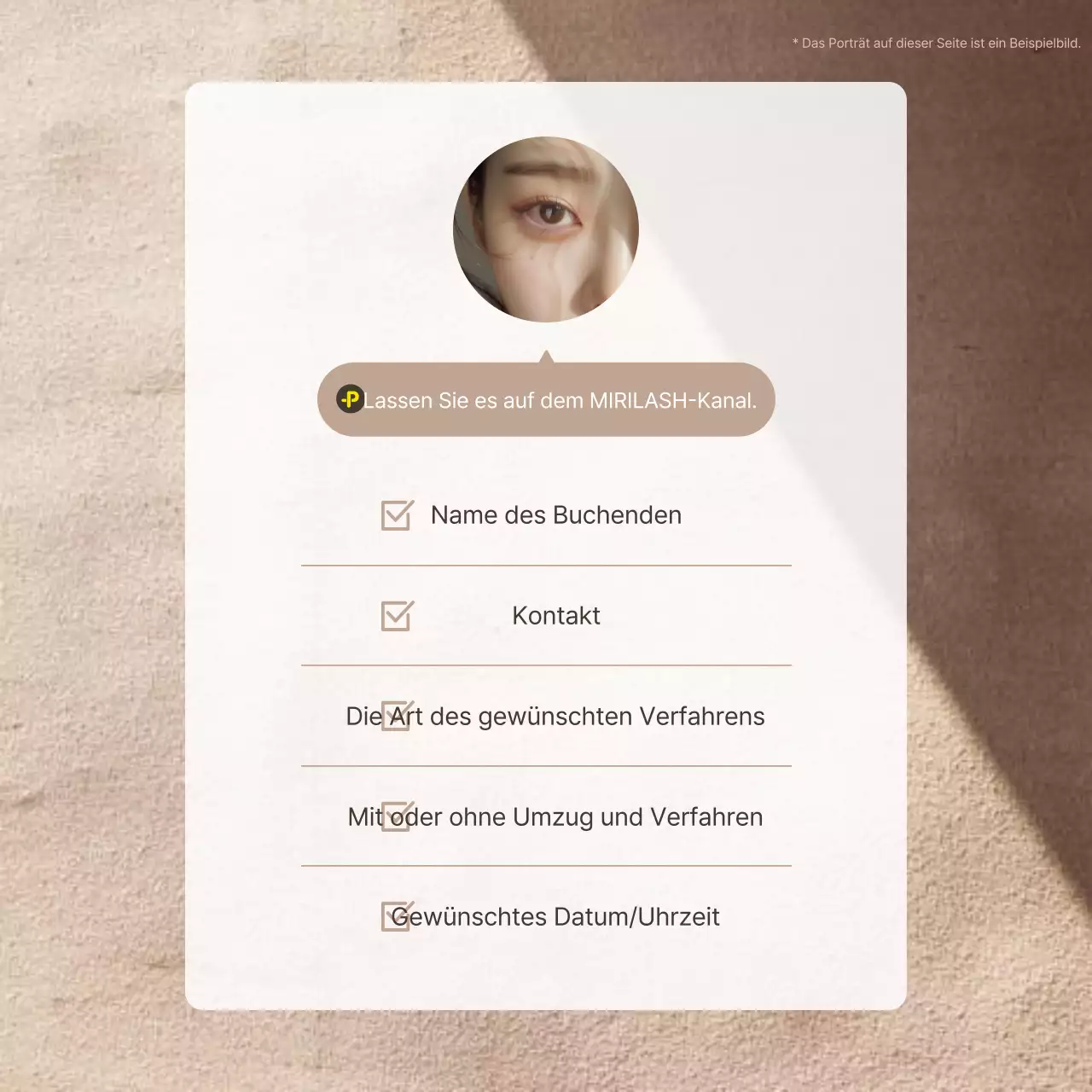 Moderne Wimpern-Schönheitsanzeige in Braun und Beige