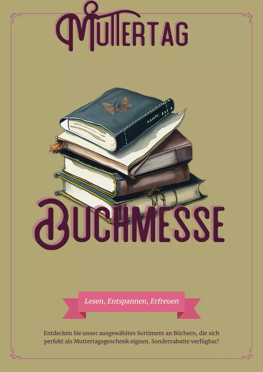 Grün und Rosa Vintage Muttertagsaktion