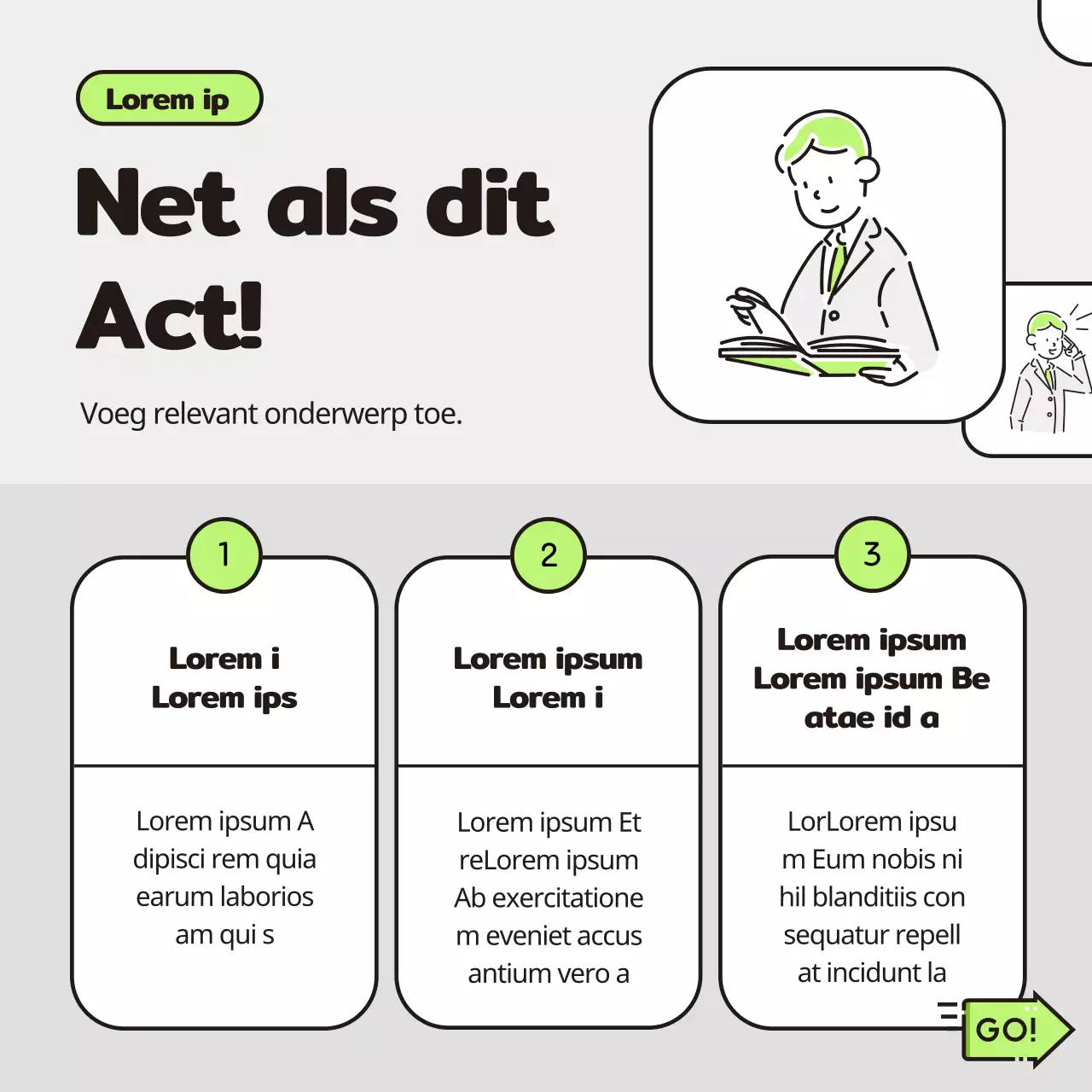 Over de eenvoudige interview pre-pass in chartreuse en grijs