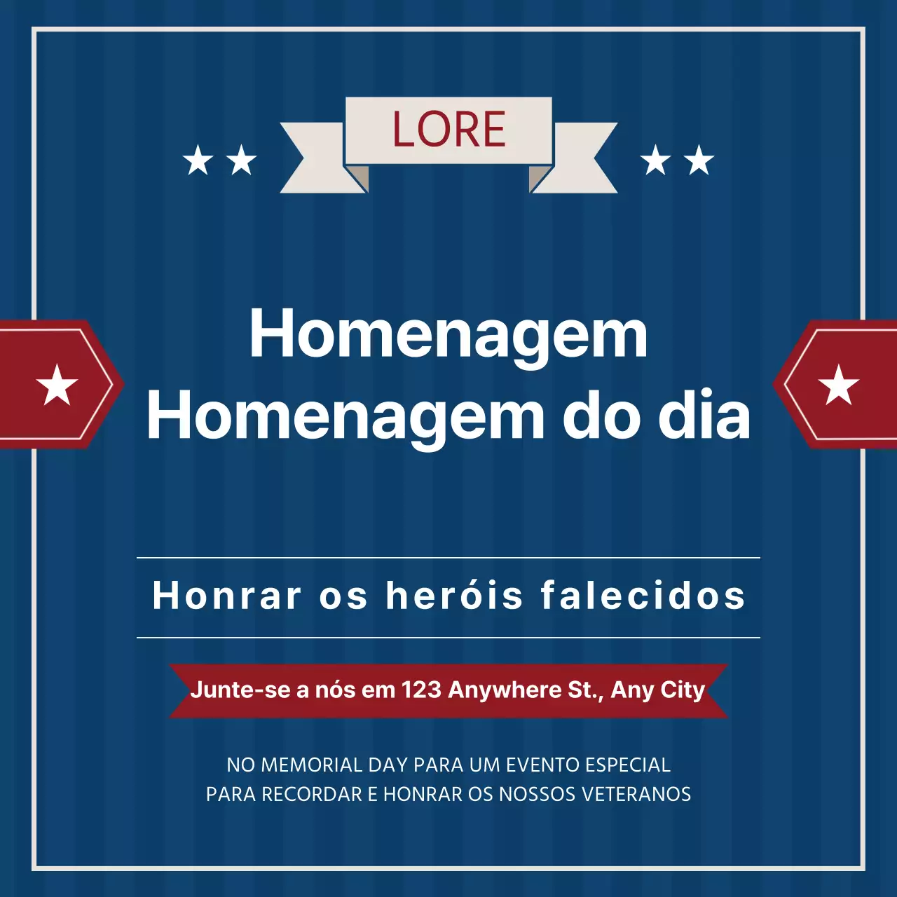 Campanha do Dia da Memória dos Elegantes da Marinha