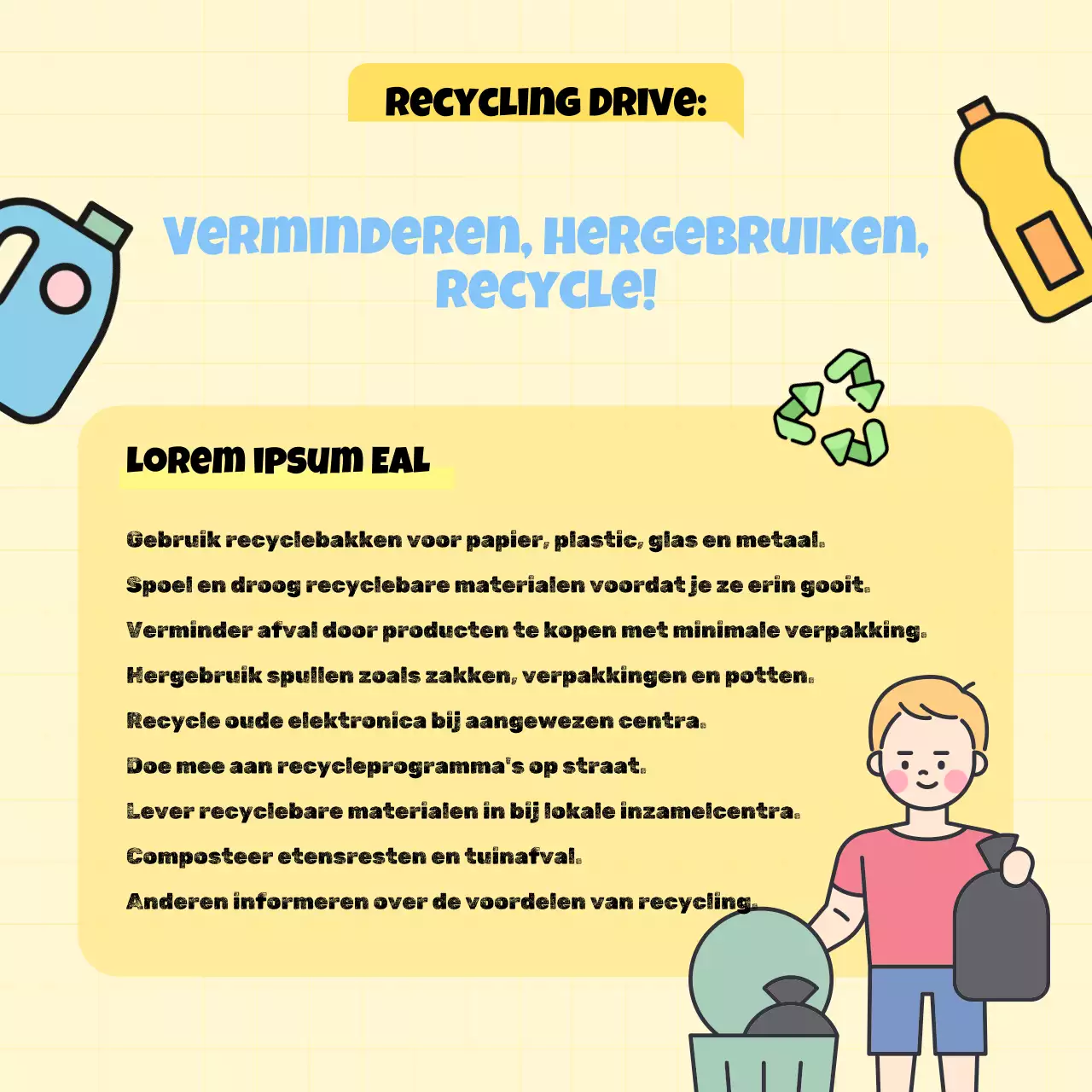 Earth Day-campagne van Yellow and Blue Modern School