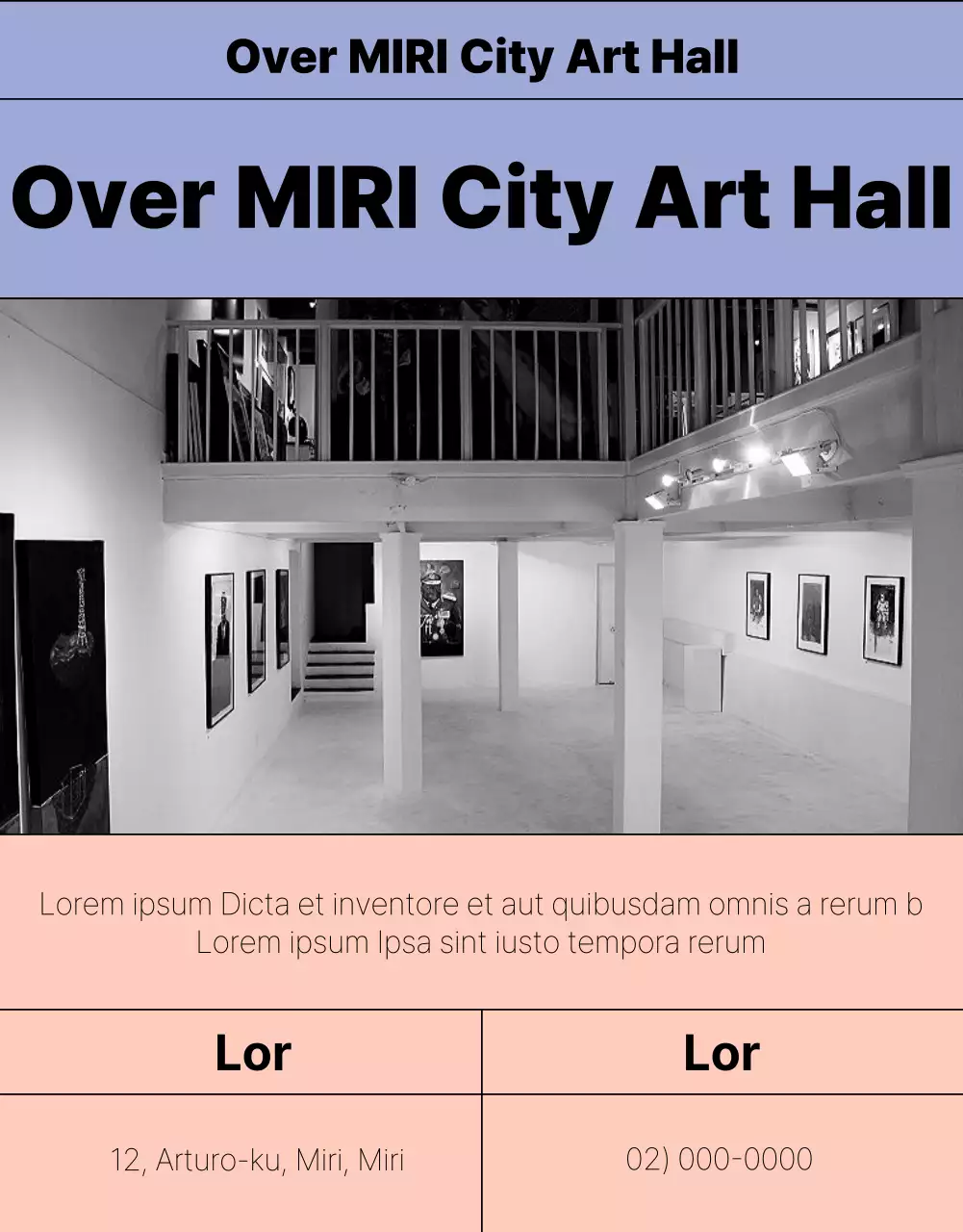 Eenvoudige mauve en roze showprogramma-informatie