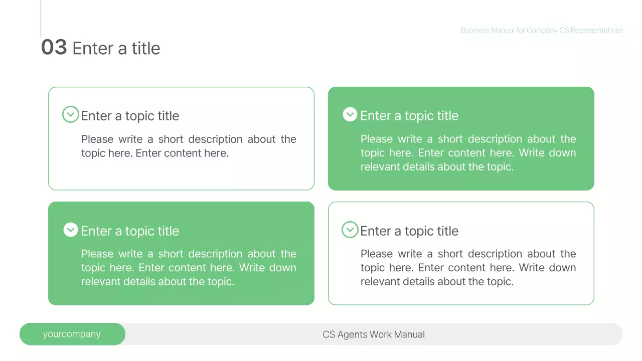 Green Minimal Cs Manual Presentation