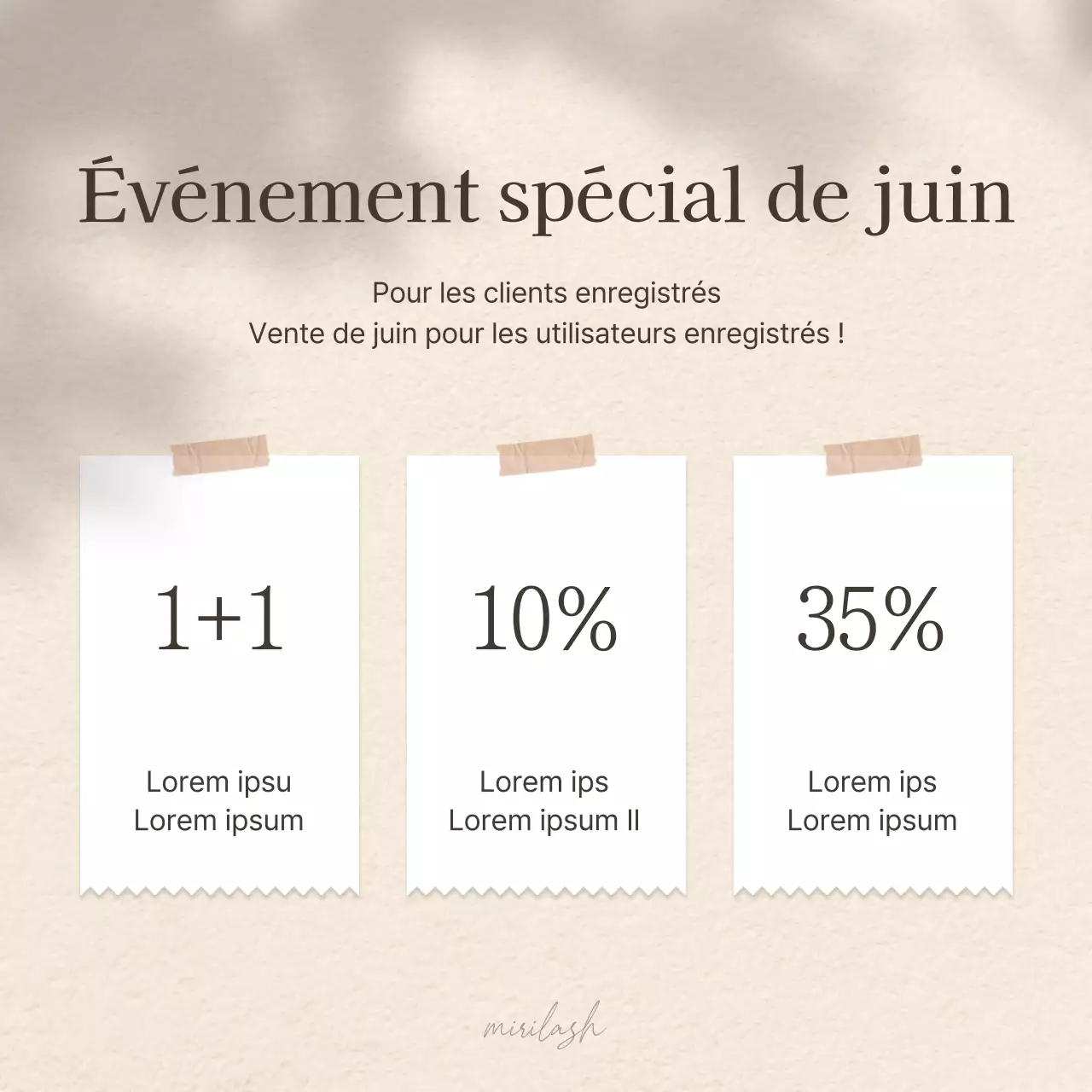 La beauté simple en brun et en beige Informations sur l'événement