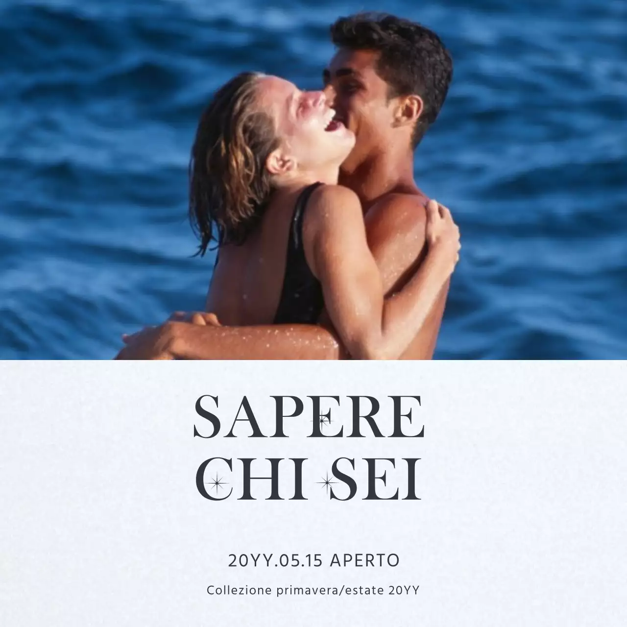 Promuovete una semplice suite di social media brandizzata in blu.