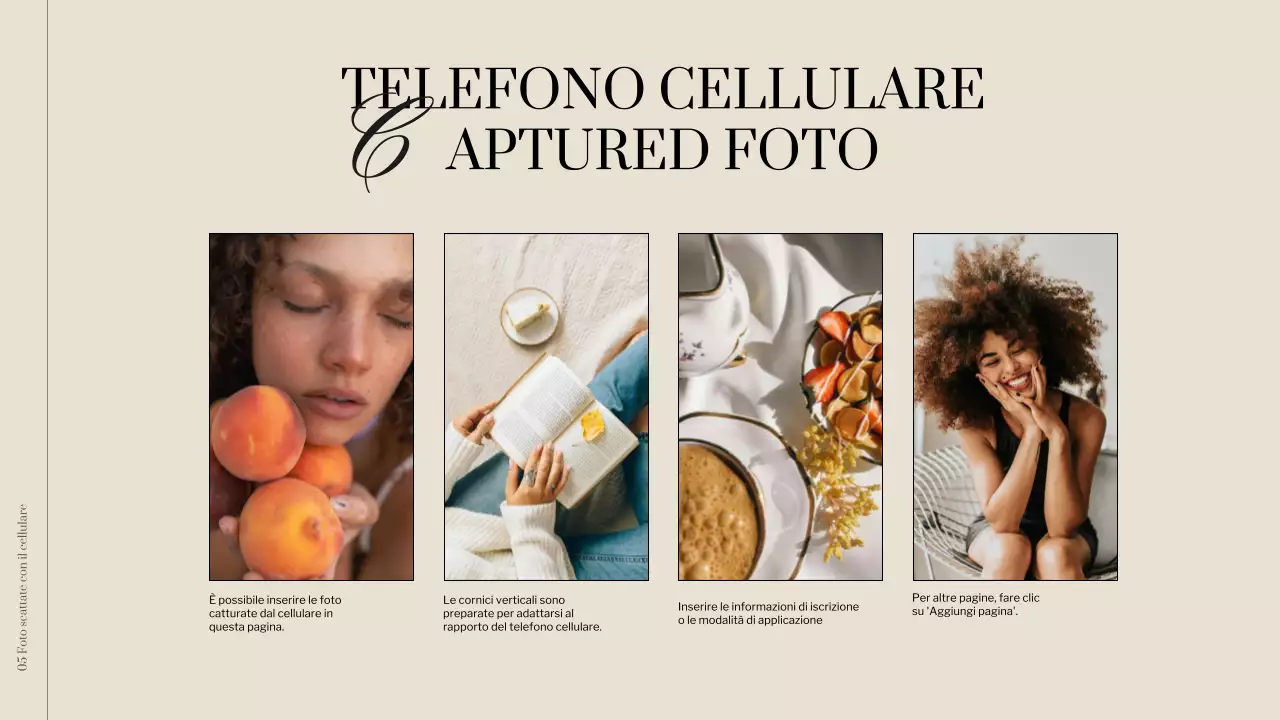 Istruzioni per il collage di foto minimal avorio