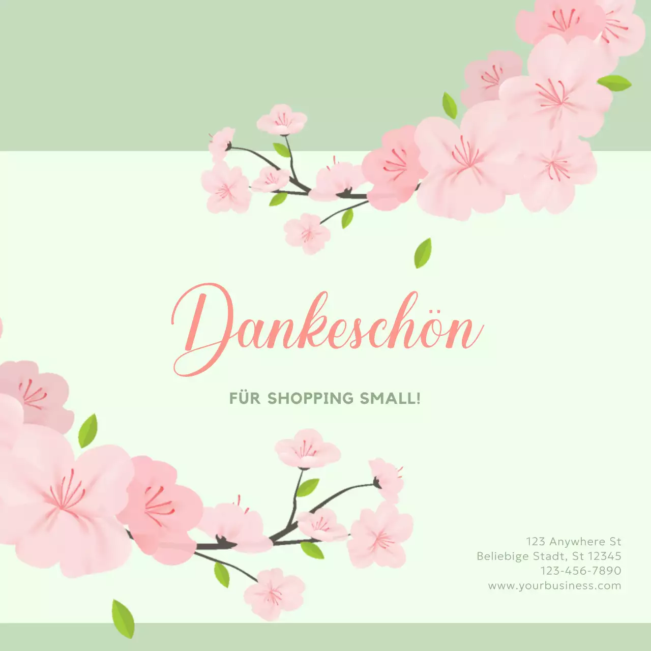 Grün und Rosa Elegant Spring Break Sale Aktion