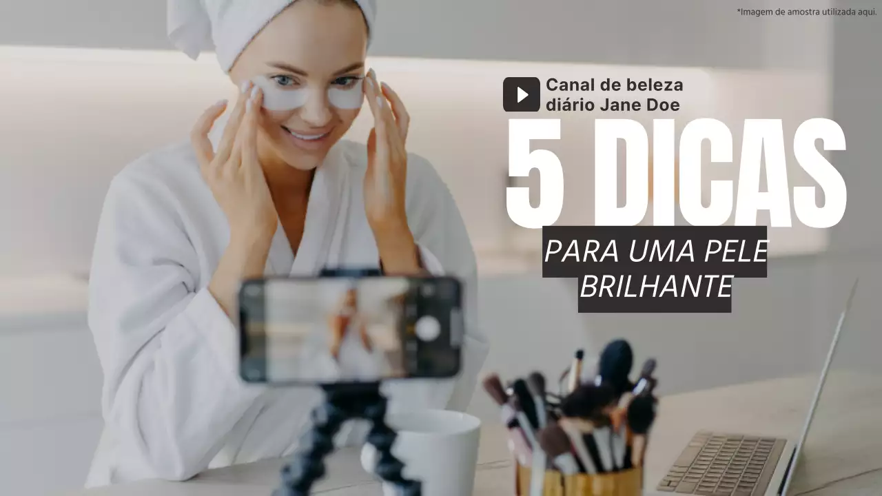 Beige and Grey Modern Aesthetic Skincare Promoção do vlog de beleza