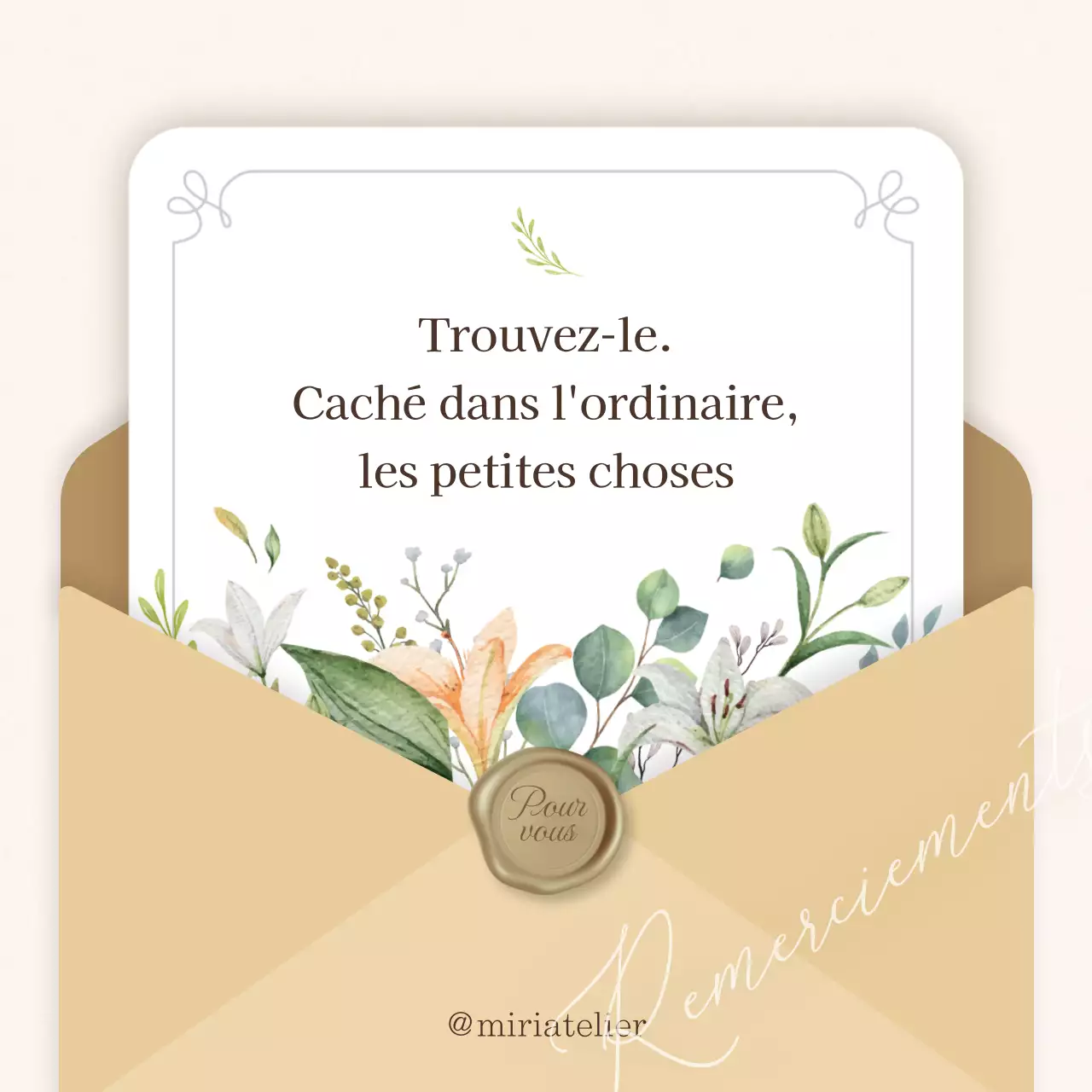 Citations classiques en ivoire et beige