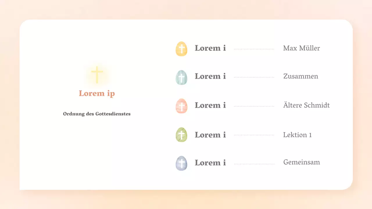 Ein trendiger Osterführer mit orangefarbenem Hintergrund