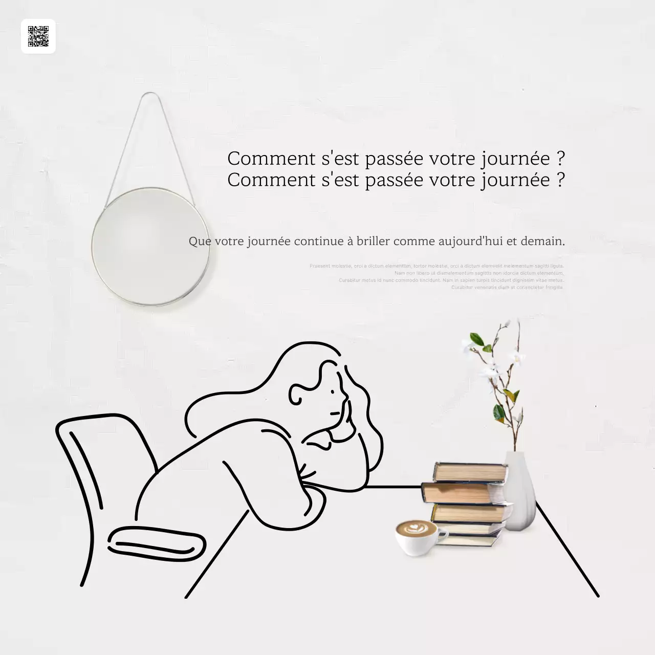 Postes de sentiment tendance en ivoire et noir