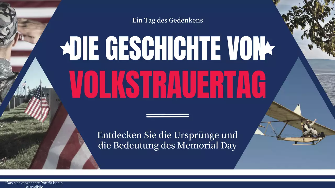 Blauer und roter moderner Gedenktag Einführung