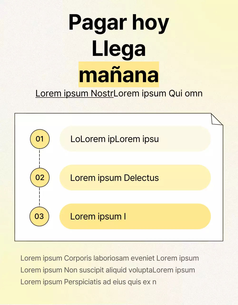 Promover cosméticos sencillos para el cuidado de la piel en amarillo y naranja