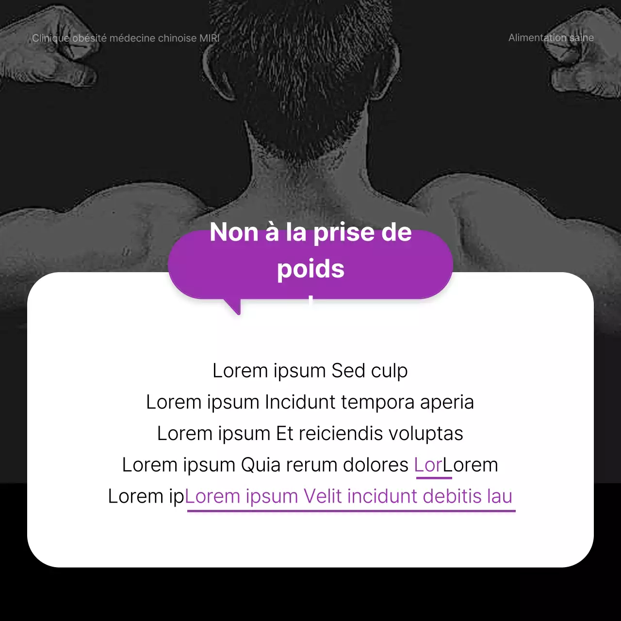 Conseils diététiques modernes en violet et mauve