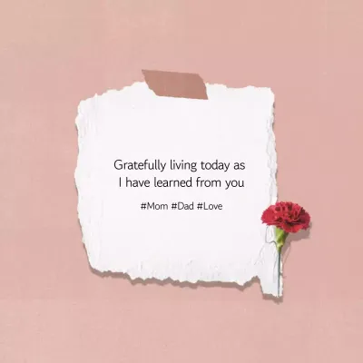 Pink Minimal Love Card Social Media Post