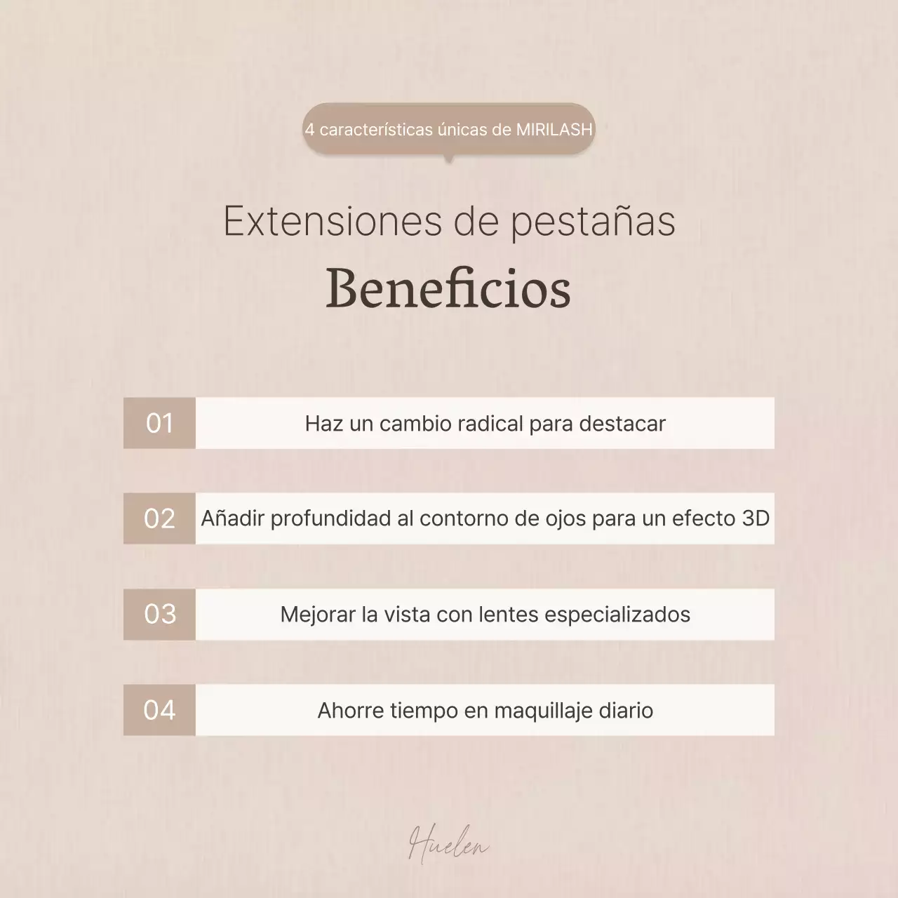 Promueva la belleza moderna de las pestañas en marrones y beiges