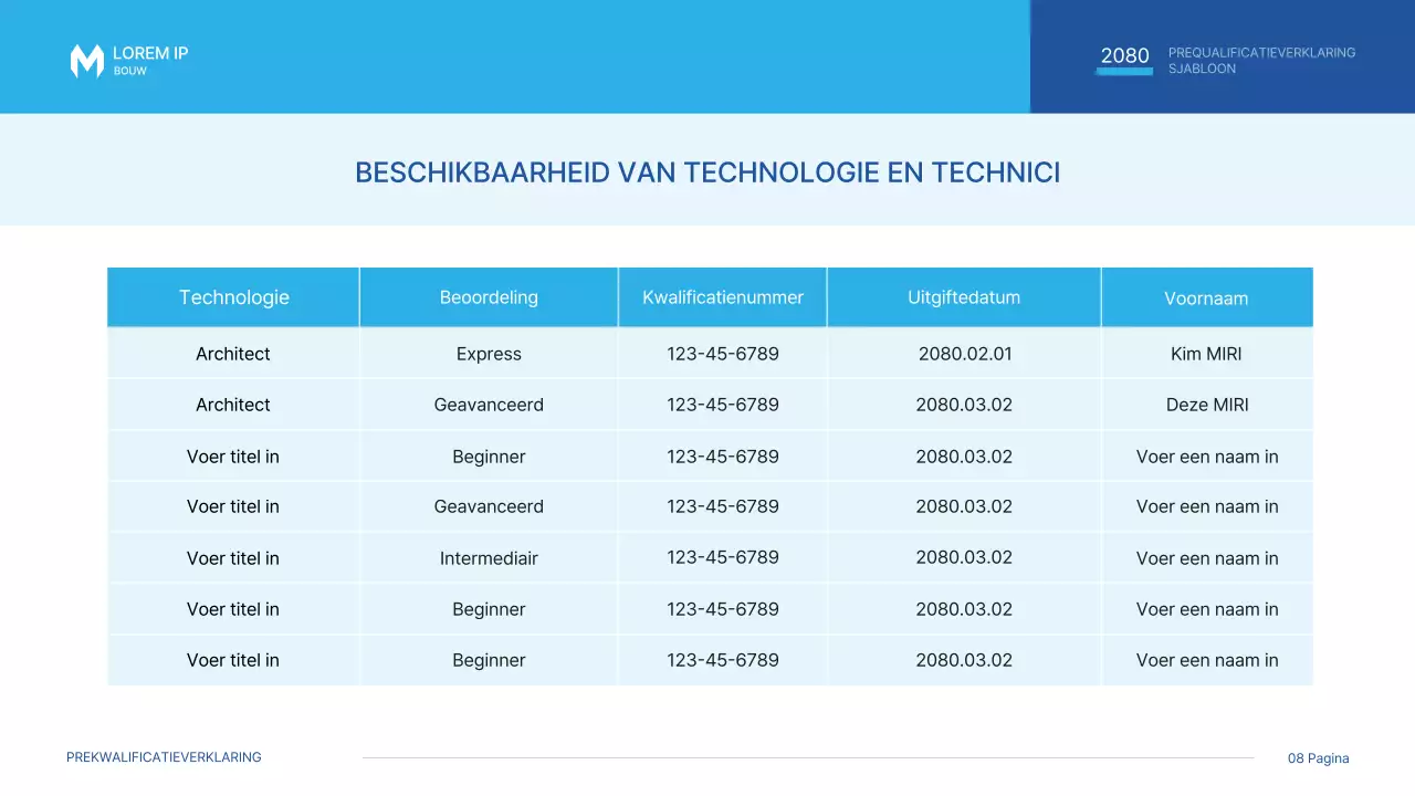 Een eenvoudig blauw en lichtblauw bouwuitnodigingsvoorstel
