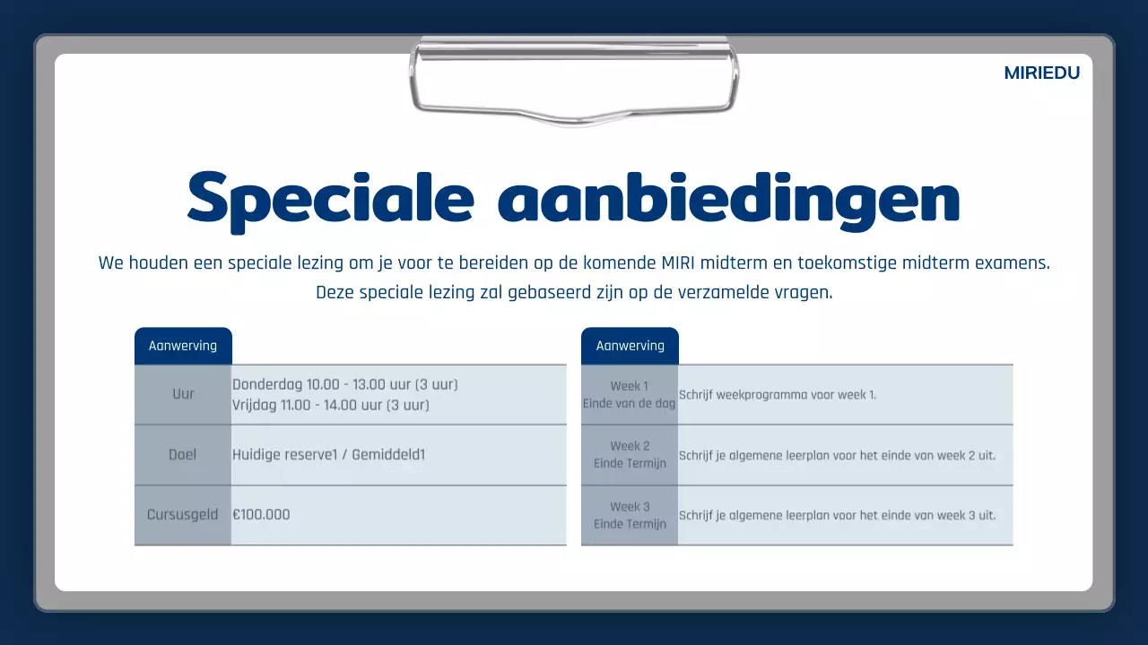 Marineblauwe eenvoudige schoolaankondiging