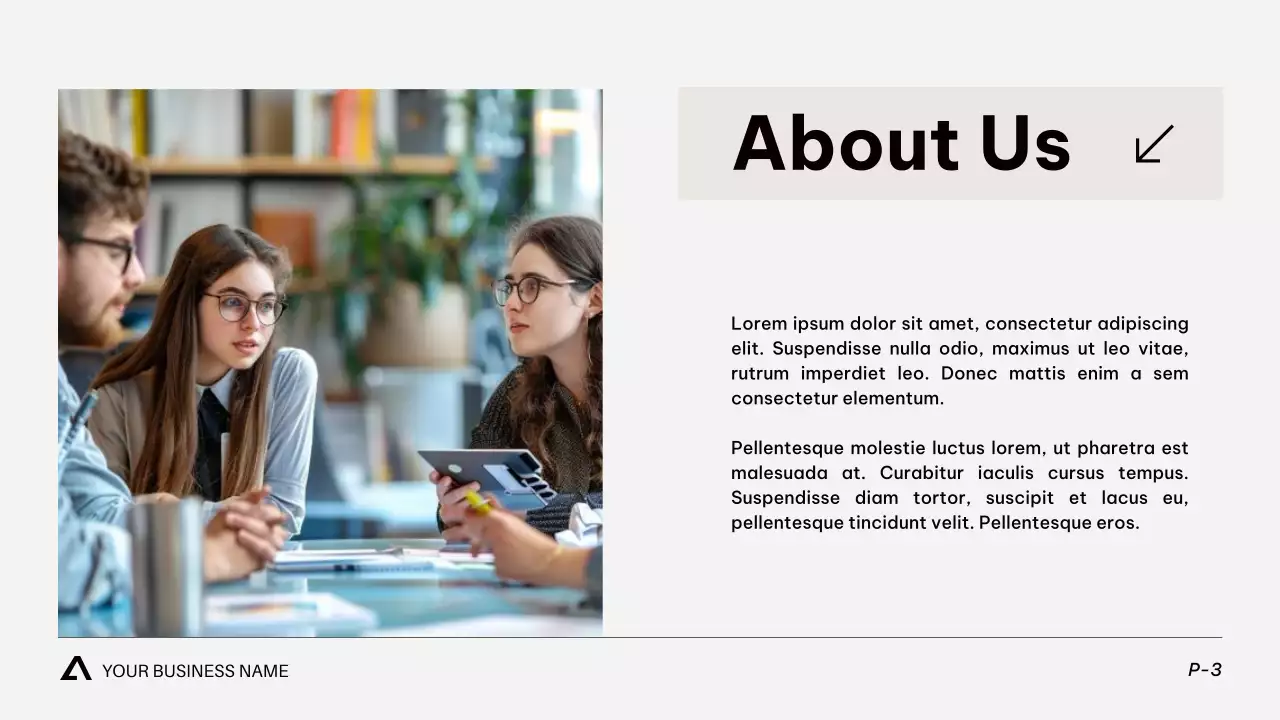 화이트 모던 비즈니스 프레젠테이션