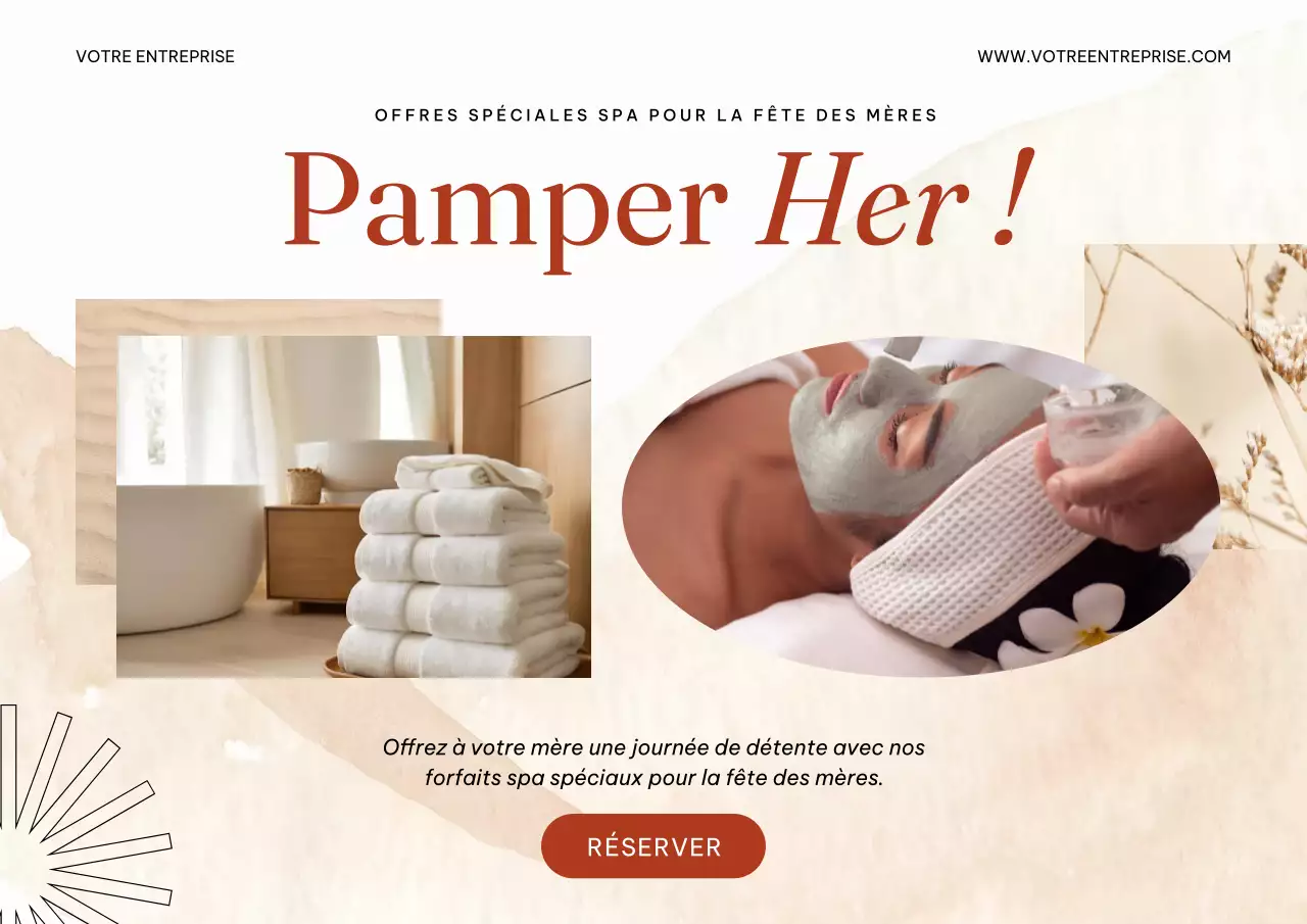 Promotion de l'événement de la fête des mères Beige Luxury