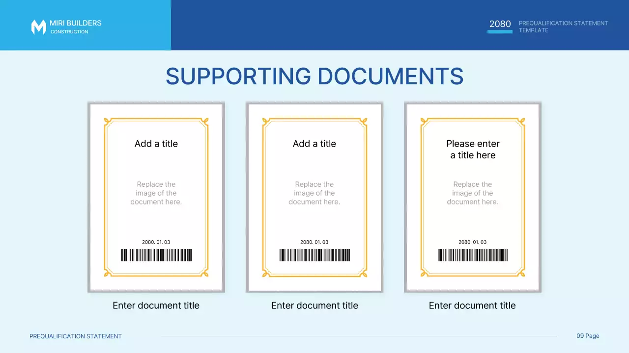 Blue Modern Construction Document Presentation