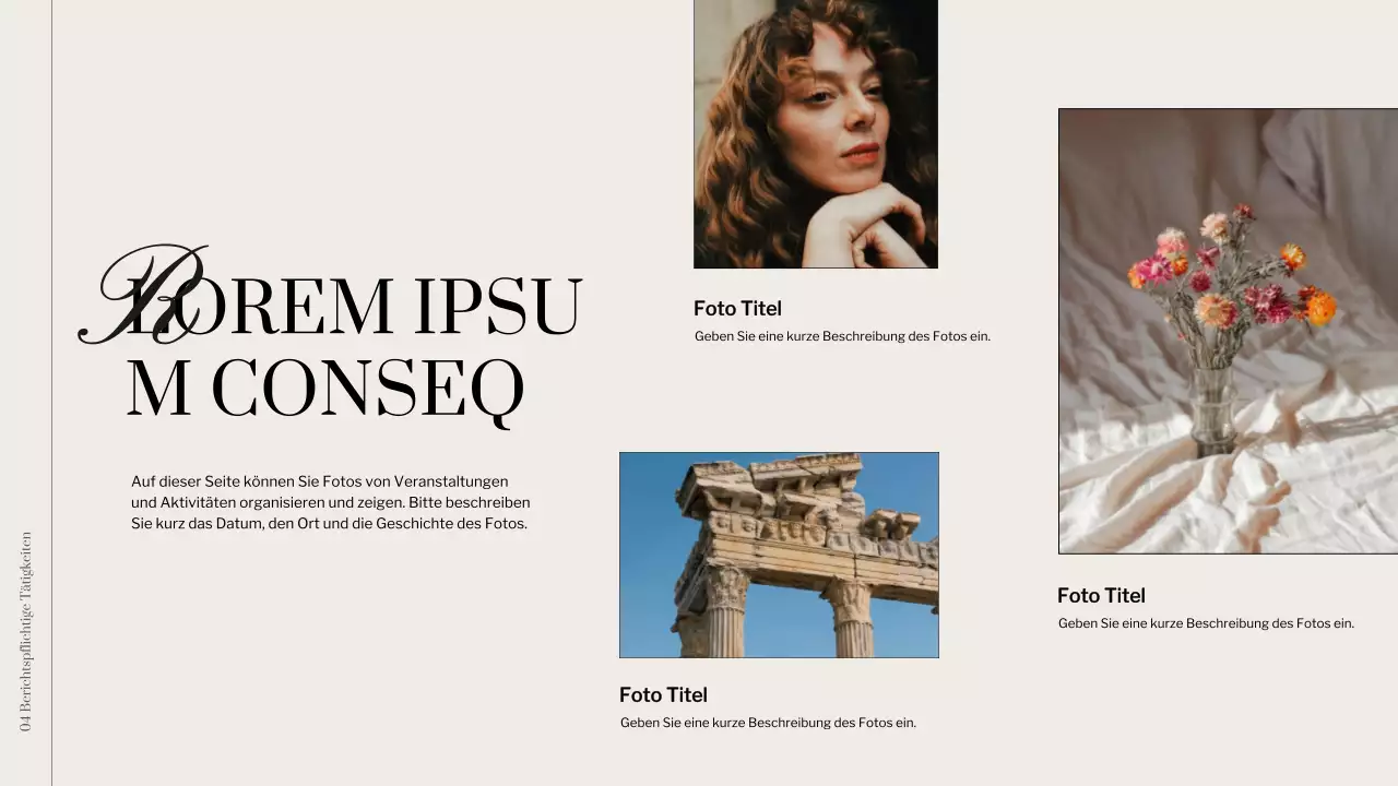 Elfenbeinfarbene Minimal-Fotocollage Anleitung