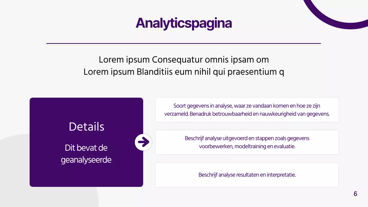 Geometrische concurrentieanalyse in grijs en paars