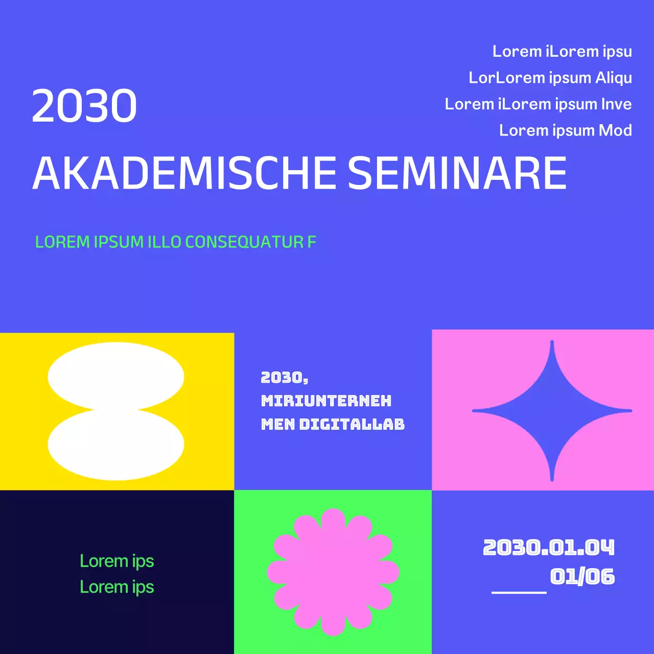 Design mit bunten geometrischen Formen