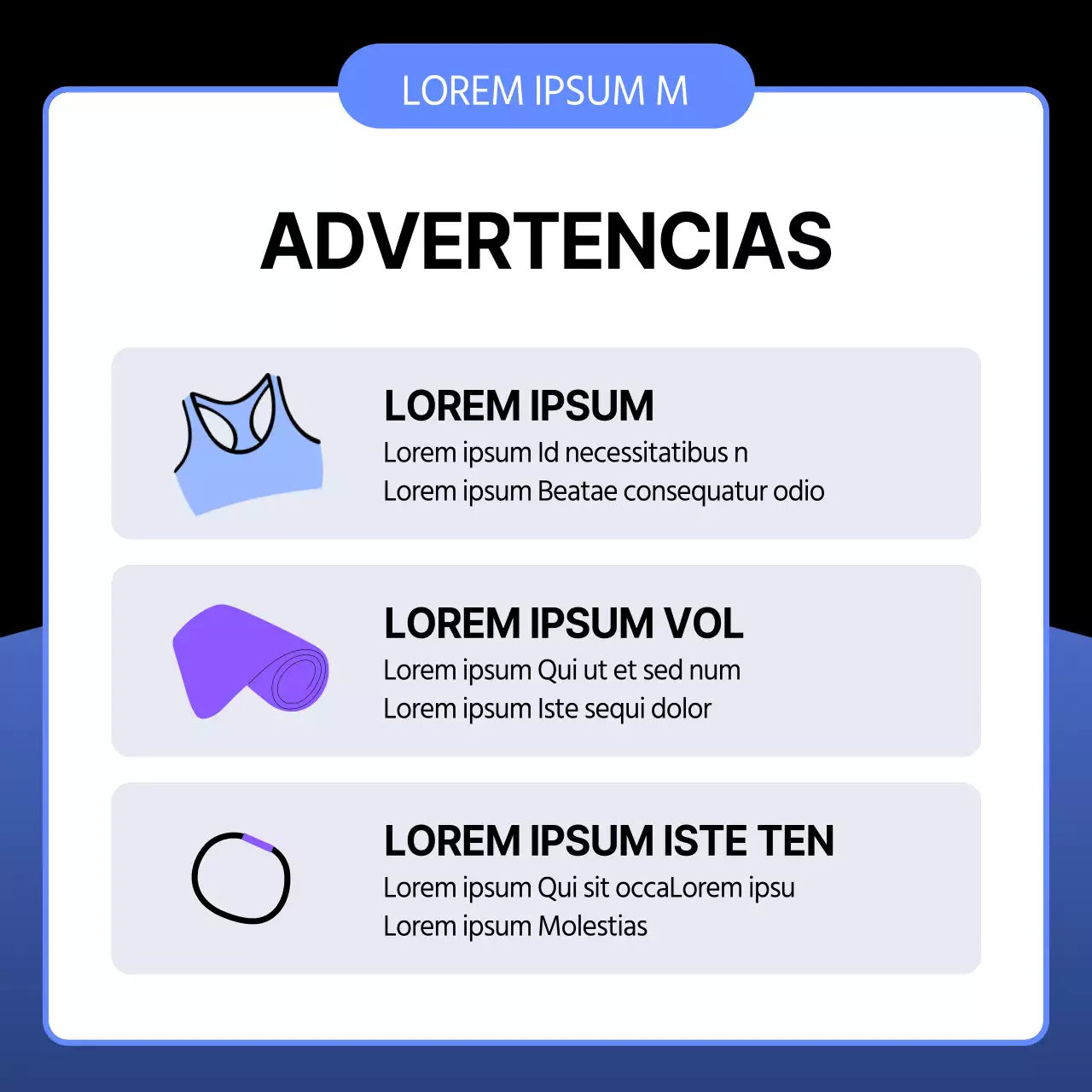 Una sencilla guía de rodillo de espuma para antes y después del entrenamiento en azul y negro