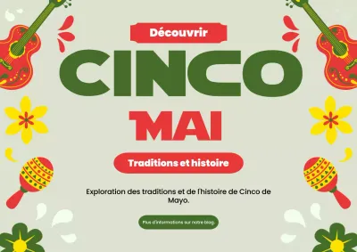 Explicatif moderne Cinco De Mayo en vert et rouge