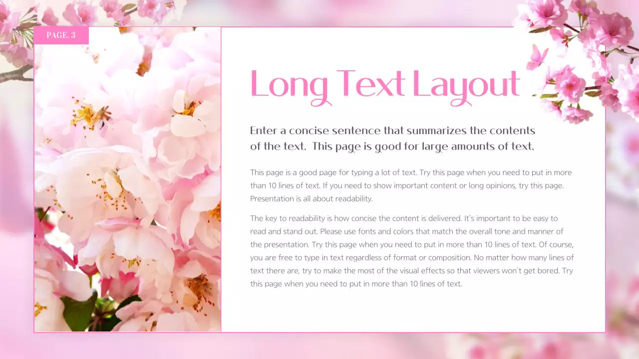 핑크 엘레강트 스프링 프로모션 프리젠테이션