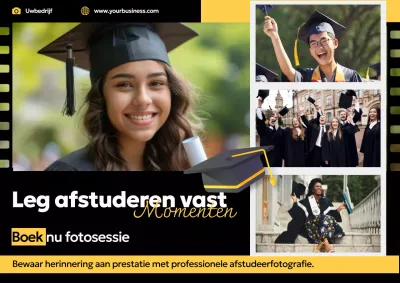 Geel Zwart Modern Leg je afstudeermomenten vast met een fotosessie