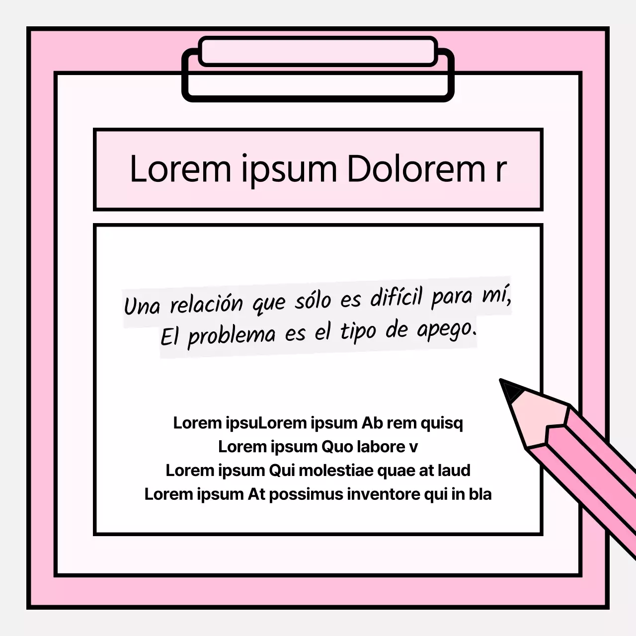 Información psicológica sencilla en rosa